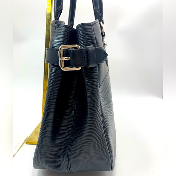 Auth Louis Vuitton Black Epi Leather Passy Tote Bag Preloved Purse Ex++ - Picture 6 of 15